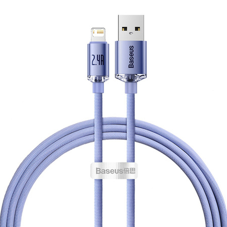 Baseus Crystal Shine | Kabel USB - Lightning pro Apple iPhone iPad AirPods 1,2 m 2,4 A